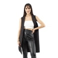 thumbnail image 1 of Maxi chaleco con abertura color Negro AMAD Casual para mujer talla XL, 1 of 3