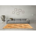 thumbnail image 3 of Ahgly Company Indoor Rectangle Abstract Orange Modern Area Rugs, 4' x 6', 3 of 4