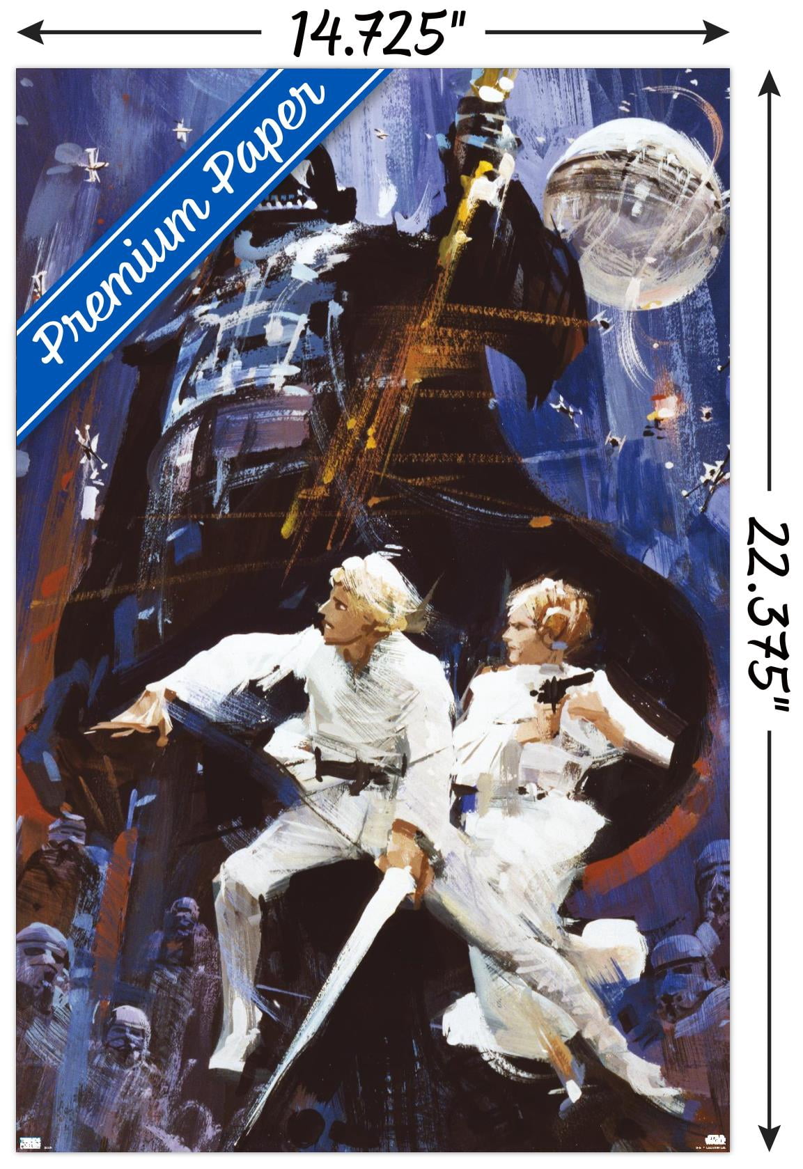 Star Wars: A New Hope - Illustrated One Sheet Wall Poster, 14.725" x 22.375"