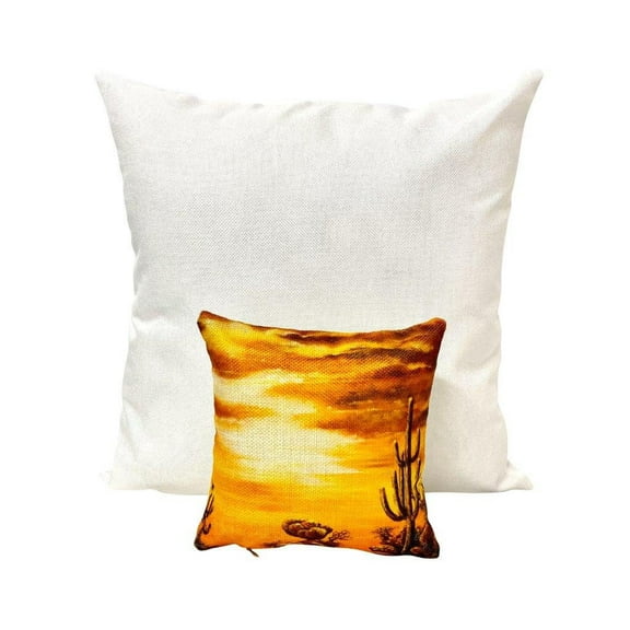 MINI Arizona Sunset Saguaro Cactus | Cover and Insert | Tourist | Cactus 8 x 8 | Tiny House Decor | Lumbar Pillow
