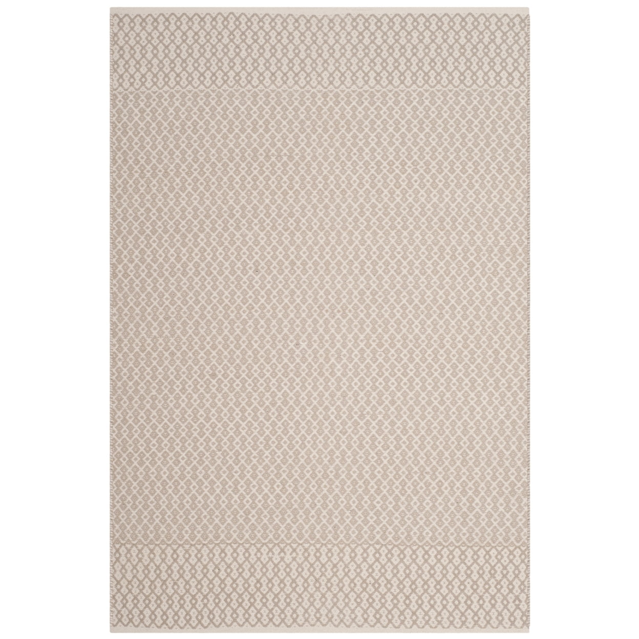 SAFAVIEH Montauk Nazca Geometric Cotton Runner Rug, Ivory/Grey, 2'3" x 10'