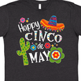 thumbnail image 4 of Inktastic Happy Cinco De Mayo- Sombrero, Cactus, Flowers T-Shirt, 4 of 5