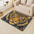 thumbnail image 2 of Tiger Area Rug 6x8, Flower Rugs for Bedroom Living Room, Animal Carpet, Machine Washable Rug, Non Slip Soft Low Pile Rugs Large Area Rug Home Decor, 2 of 7