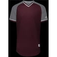 thumbnail image 2 of Russell R01X3B.08R.L Youth Classic V-Neck Jersey - Maroon, Steel & White - Large, 2 of 2