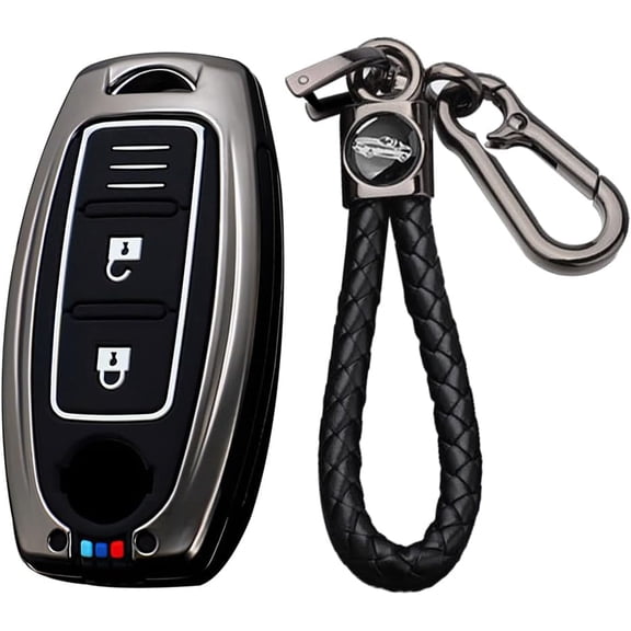 Key Fob Cover Compatible with Infiniti JX35 Q60 QX30 QX56 QX60 5 Button Keychain Case Holder Protector,1