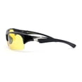 thumbnail image 3 of Xloop Mens Night Driving Blue Light Filter Half Rim Plastic Sport Sunglasses Shiny Black - Yellow, 3 of 4