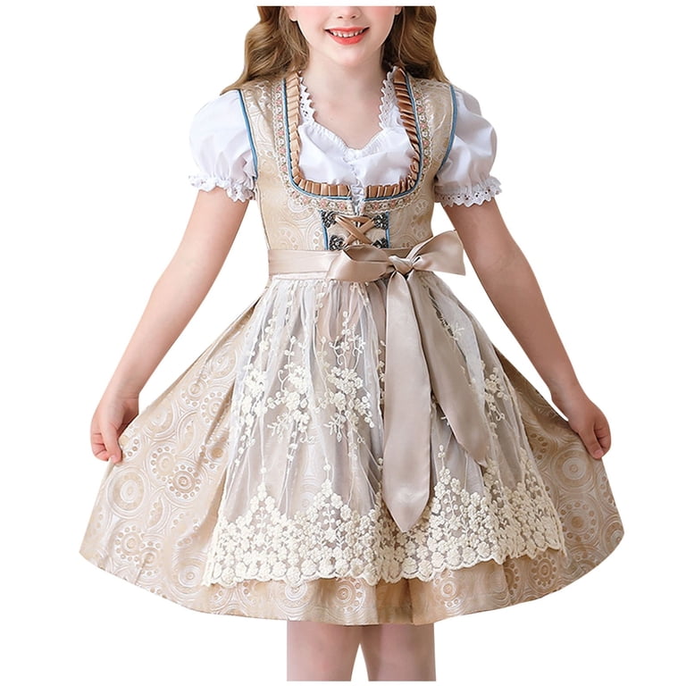 Cowsor Sweet Lolita Dresses for Teens Japanese Kawaii Kawaii Printed Lace  Dress Casual High Waist Cosplay Party Dress - Walmart.com