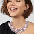 thumbnail image 2 of Collier Bavoir Déclaration Collier en Verre Coloré Collier Ras du Cou en Cristal pour Femmes Accessoires de Mode, 2 of 6