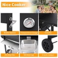 thumbnail image 7 of 3-Burner Propane Gas Grill with Cast Iron Grates, 252 Sq. In. BBQ Grilling Space, Foldable Side Shelves for Portable Outdoor Patio Camping, Black, 7 of 7