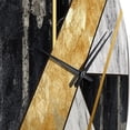 thumbnail image 3 of Designart "Marble Granite Agate with Gold Accents IX" Modern Geometric Oversized Wall Clock, 3 of 5
