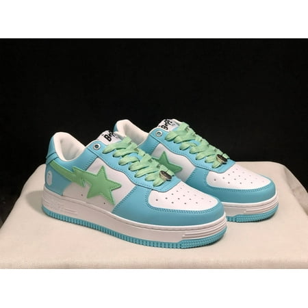 

BAPE Men s and Women s Sneakers Classic Ape Head logo Lightning Star Graphic Leather sneakers Couple skate shoes