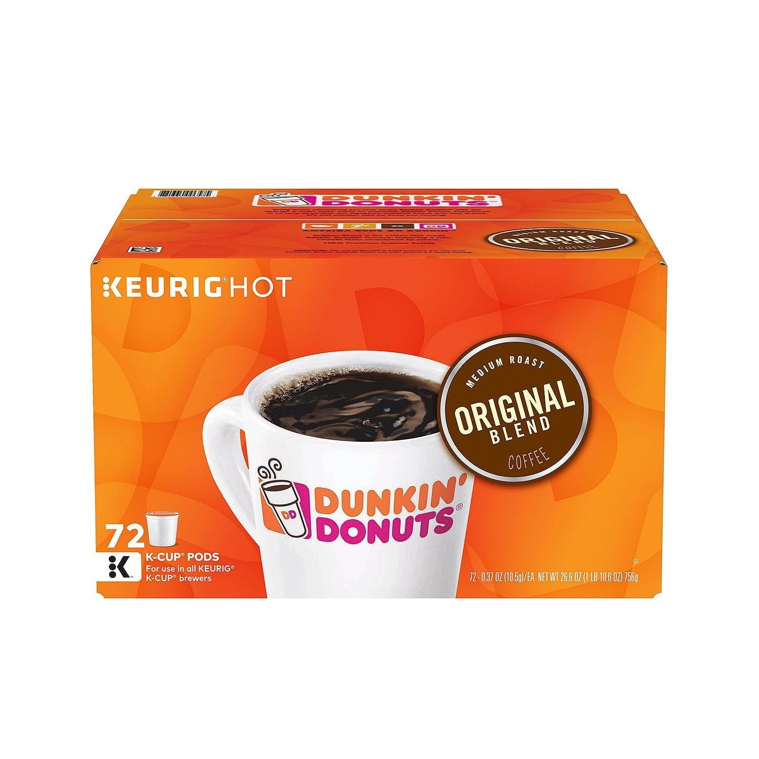 Dunkin' Donuts Original Blend 1Pack (72 KCups)