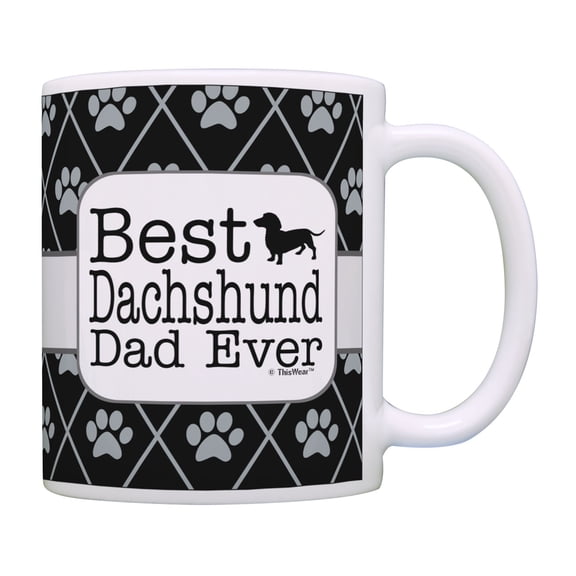 Dachshund Dog Dad Gifts Best Dachshund Dad Ever Tea Mug Coffee Cup Dachshund Dog Coffee Mug Cup Dad