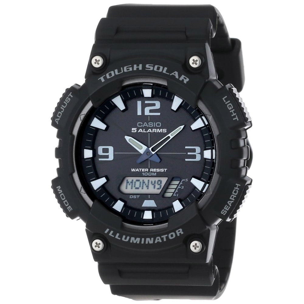 Casio Men's Solar Sport Combination Black and Gray Watch AQS810W-1AV