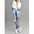 thumbnail image 2 of Chouyatou Women's Color Block Hooded Cardigan Casual Loose Open Front Ribbed Knit Long Coatigan Sweater, 2 of 5