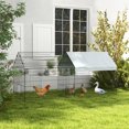 thumbnail image 2 of PawHut 87" Small Animal Cage for Chicken, Rabbits, Chinchillas with Roof, 2 of 10