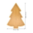 thumbnail image 2 of Tineasur Wood Christmas Tree Plate Khaki with Creative Design for Daily Snack and Nut Serving, 2 of 8