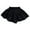 Black, variant on Tungbrin Summer Cotton Linen Shorts for Toddler Girls Summer Casual Pleated Elastic Waisted Shorts Casual Loose Shorts