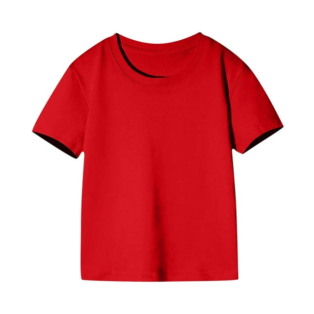 T-shirts à Manches Courtes pour Filles Hauts d'Été pour Enfants T-Shirts à Col Rond 2-14 Ans