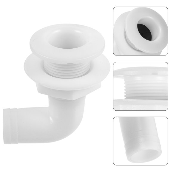 COMPUKAS 1Set Boat Scupper Fitting for Through Hull Installation 3.1x2.9x2.4in