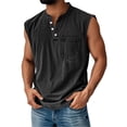 thumbnail image 2 of Noric Men's Tank Tops Summer Casual Muscle Tee Vintage Sleeveless Gym Workout Athletic Bodybuilding Sleeveless T Shirt, 2 of 5