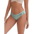 thumbnail image 4 of INSPIRE CHIC Women's Lace Low Rise Butt-Lifting Ribbed Briefs Comfortable Breathable Panties S Light Green, 4 of 4
