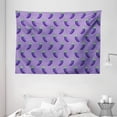 thumbnail image 1 of Eggplant Tapestry, Appetizing Eggplants in Order Symmetrical Vegan Foods Healthy Fresh Ingredients, Wall Hanging for Bedroom Living Room Dorm Decor, 80W X 60L Inches, Purple Violet, by Ambesonne, 1 of 2