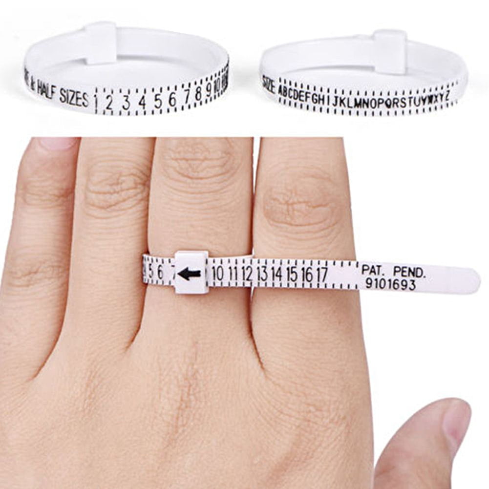 COHEALI 24 Pcs Ring Measurer Finger Ring Ruler Finger Size Measurer Plastic  Ring Sizer Plastic Finger Ring Sizer Ring Measuring Tool Tape Measurer Us