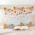 thumbnail image 3 of Orange Pumpkin Fall Outdoor Waterproof Pillow Covers, Thanksgiving Sunflower Maple Leaves Autumn Decorative Square Throw Pillowcase Sofa Cushion Sham for Patio/Couch/Chair, 18"x18" 2 Pack, 3 of 8