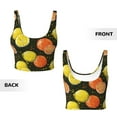 thumbnail image 4 of Yiaed Orange Lemon Print Ladies Waistcoat Women Sports Vest Vest Sports Women Sports Top Yoga Vest for women-Large, 4 of 8