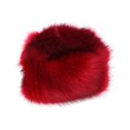 thumbnail image 1 of EeaseMX Gorro de piel sintética para invierno, cálido, a la moda, con orejeras de esquí esponjosas y para clima frío, para niñas y mujeres (rojo), 1 of 7