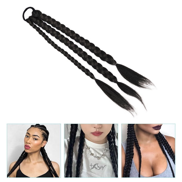 MERRYHAPY Extensión De Coleta Trenzada Sintética Para Cosplay Y Fiestas Con Aspecto Natural
