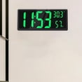 thumbnail image 4 of 2Pc Grande Horloge LED avec Température Intérieure Verte, 4 of 8