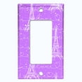 thumbnail image 5 of Metal Light Switch Plate Cover Romantic Paris Eiffel Tower Letter Purple PRS008, 5 of 13