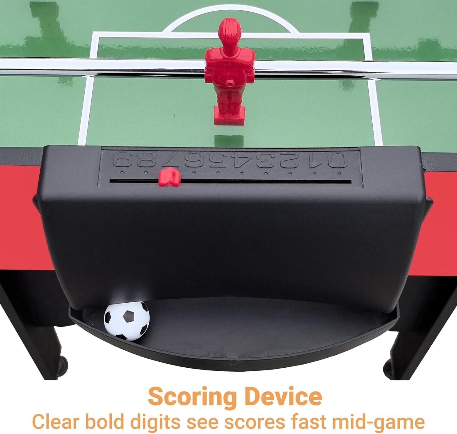 Kosevpou Foosball Table, 55/52/48 Large Size Soccer Game Tables for Adults & Kids, Table Games Includes 2 Foldable Cup Holders & 2/4 Balls with Sturdy Leg Levelers