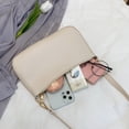 thumbnail image 3 of Bolsas De Hombro Vintage mujer PU hombro axila bolso color sólido monedero bolsos (blanco), 3 of 9