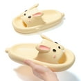 thumbnail image 2 of SAYOO Women Bathroom Slippers Cute Rabbit Soft Sole Non-slip Open Toe Shower Slide Sandals House Shoes Easter Gifts, 2 of 8
