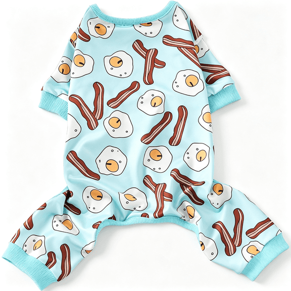 AOMRCOL Dog Pajamas Onesie for Small&Medium Dogs-Polyester,Cozy,Wrinkle-Resistant Four-Legged Apparel(Cozy Dog Pajamas Light Blue,X-Large)
