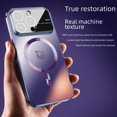 thumbnail image 1 of Carcasa de espejo esmerilado AG con ventana grande para iPhone 15, carcasa de teléfono móvil, cubierta protectora de carga con succión magnética Apple 14Pro, 1 of 3