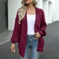 thumbnail image 2 of iHPH7 Open Front Cardigan for Women Soft Cardigans for Women Fall Clothes Open Cardigans for Women Bell Sleeve Cardigan Casual Outfits for Women Fall Cardigans for Women Red 3XL, 2 of 9
