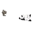 thumbnail image 1 of Escultura de búho panda, figura decorativa de mesa y reloj de pared para sala de estar, oficina, armario, bonita y resistente decoración del hogar., 1 of 8