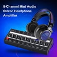 thumbnail image 3 of Mistaha 8-Channel Headphone Amplifier, Portable Metal Stereo Audio Amplifier with Power Adapter, Home Audio Amplifier, 3 of 8