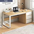 thumbnail image 3 of Bedroom Modern Book Desk Desktop Tables Writing Tables With Drawer Luxury Minimalist Household Simple Computer Furniture My Lux Decor Round, 3 of 15