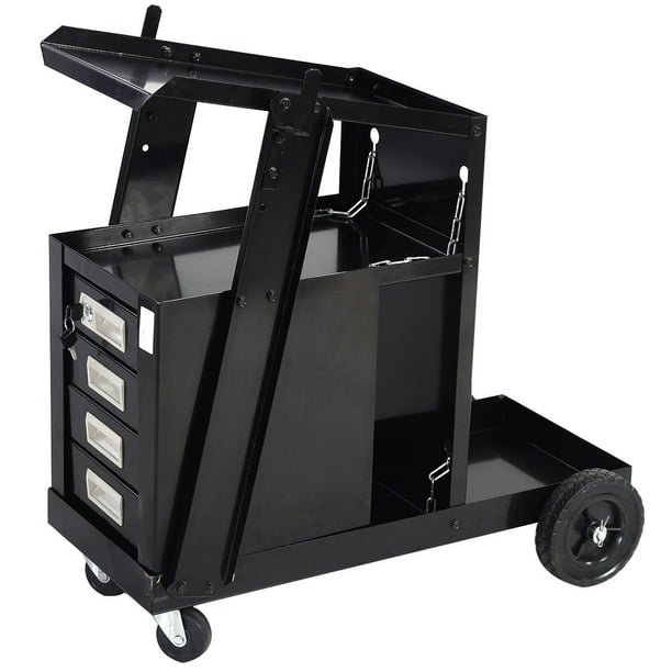 Goplus 4 Drawer Welding Welder Cart Plasma Cutter Tank Storage