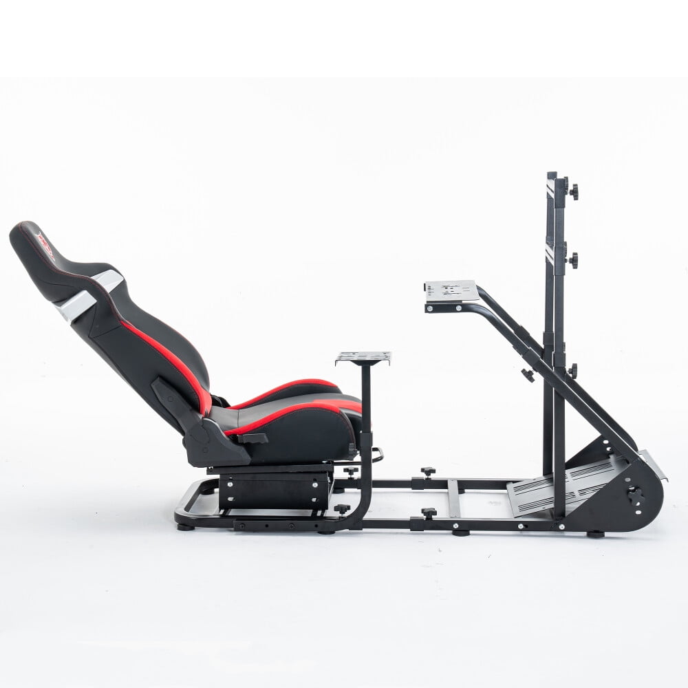 Enhanced and Stable Racing Wheel Cockpit for Fanatec, PXN, Thrustmaster, and Logitech Adjustable Driving Simulators, Excluding Handbrake, Pedals, and Monitor