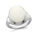 thumbnail image 1 of White Agate Ring in Polished Sterling Silver, 1 of 4