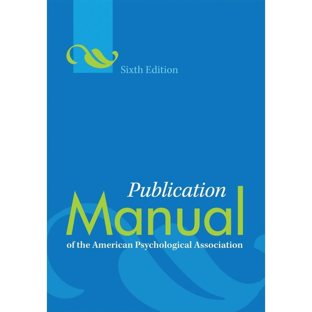 Publication Manual of the American Psychological Association