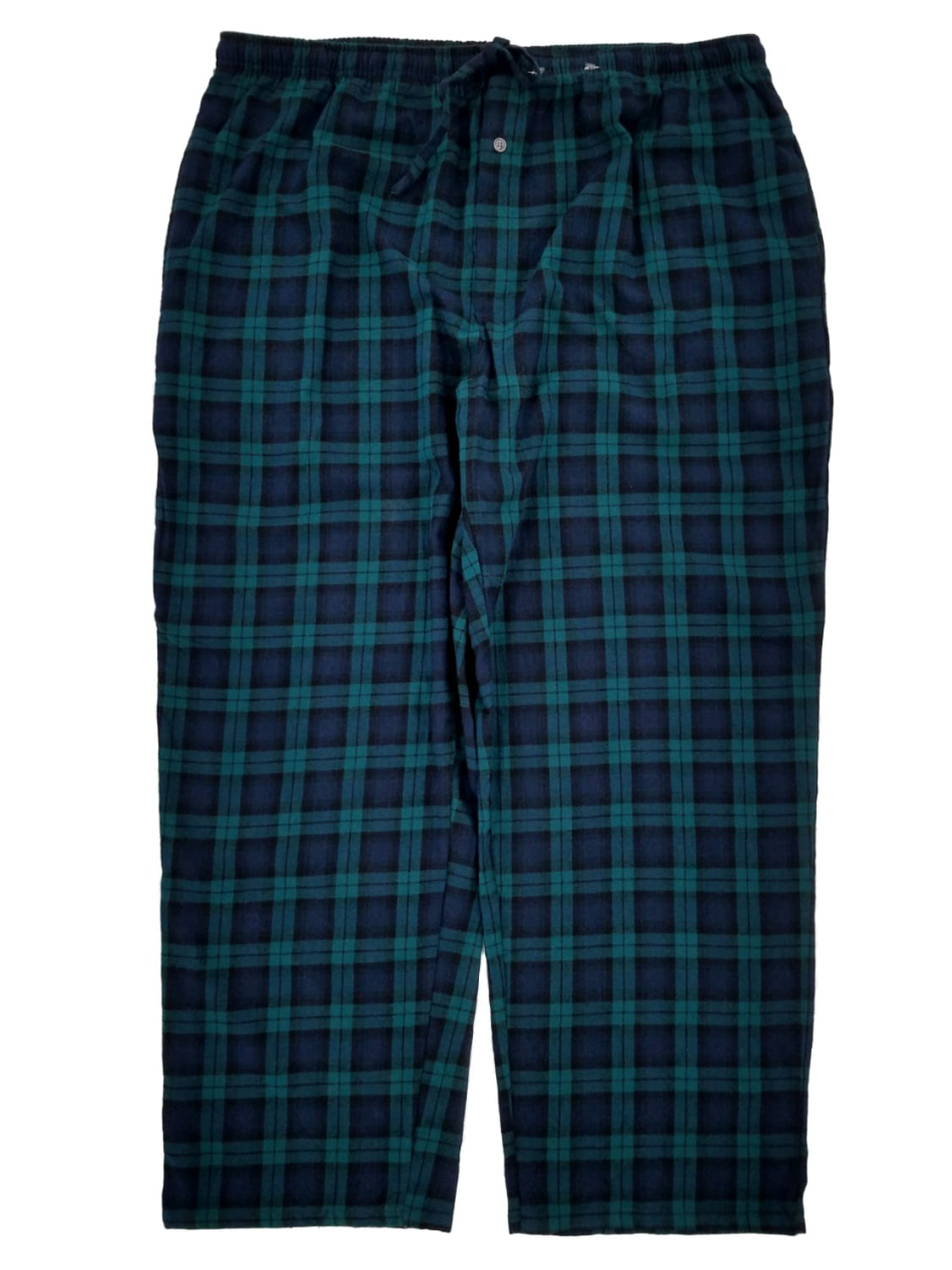 Stafford - Mens Blue & Green Plaid Flannel Sleep Pants Lounge Pants ...