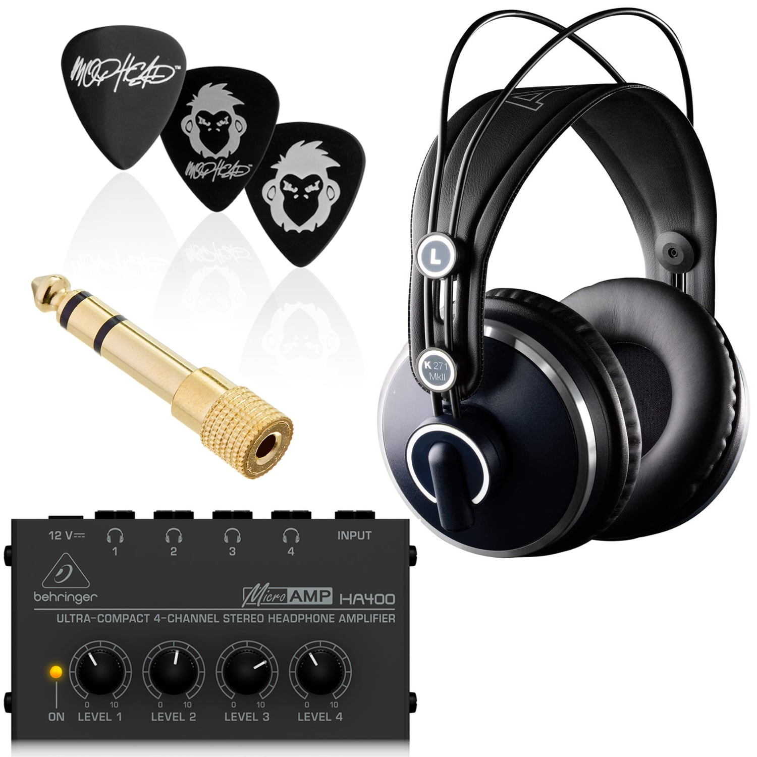 Buy akg k271 mkii المهنية فوق الأذن مغلقة الظهر حزمة سماعة استوديو مع  behringer ha400 فائقة المدمجة 4 قنوات مكبر صوت سماعة ستيريو وملحقاتها 3  البنود Online in Bahrain. 952183105