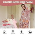 thumbnail image 4 of SWEETXIN Women's Snug Fit Reindeer One-Piece Pajamas, Glow-in-the-Dark Tie Dye Hooded Onesies Costume SizeXL, 4 of 7